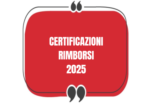 CERTIFICAZIONI RIMBORSI 2025